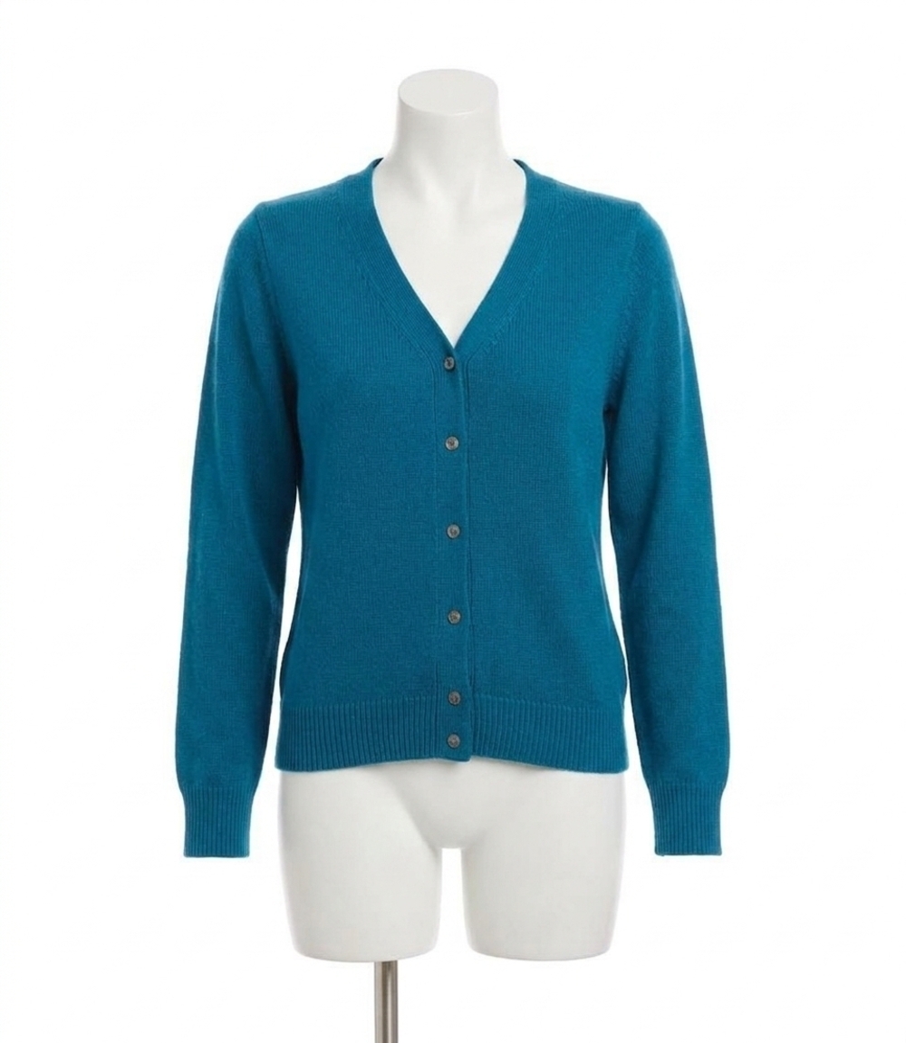 NEW KAREN KANE chandler cardigan sweater in teal